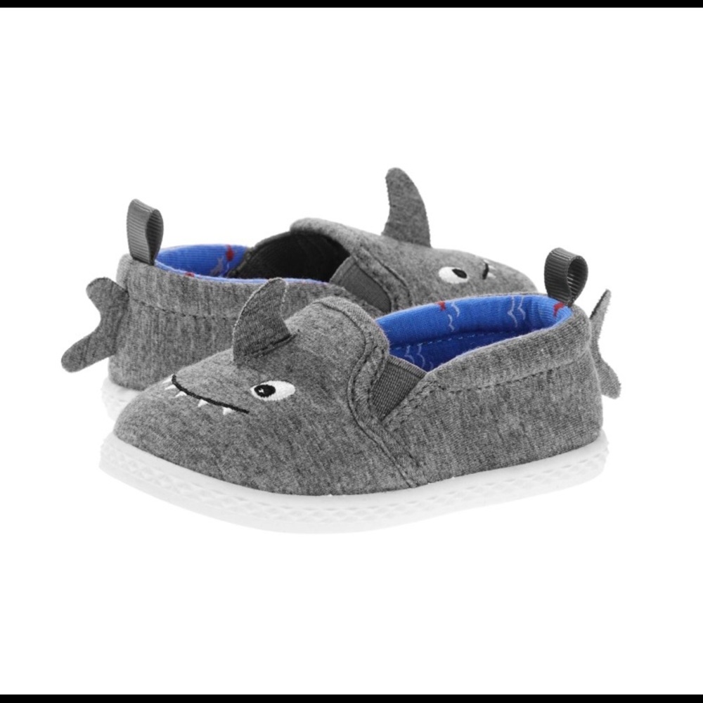 Baby Boys' Canvas Shark Slip-on